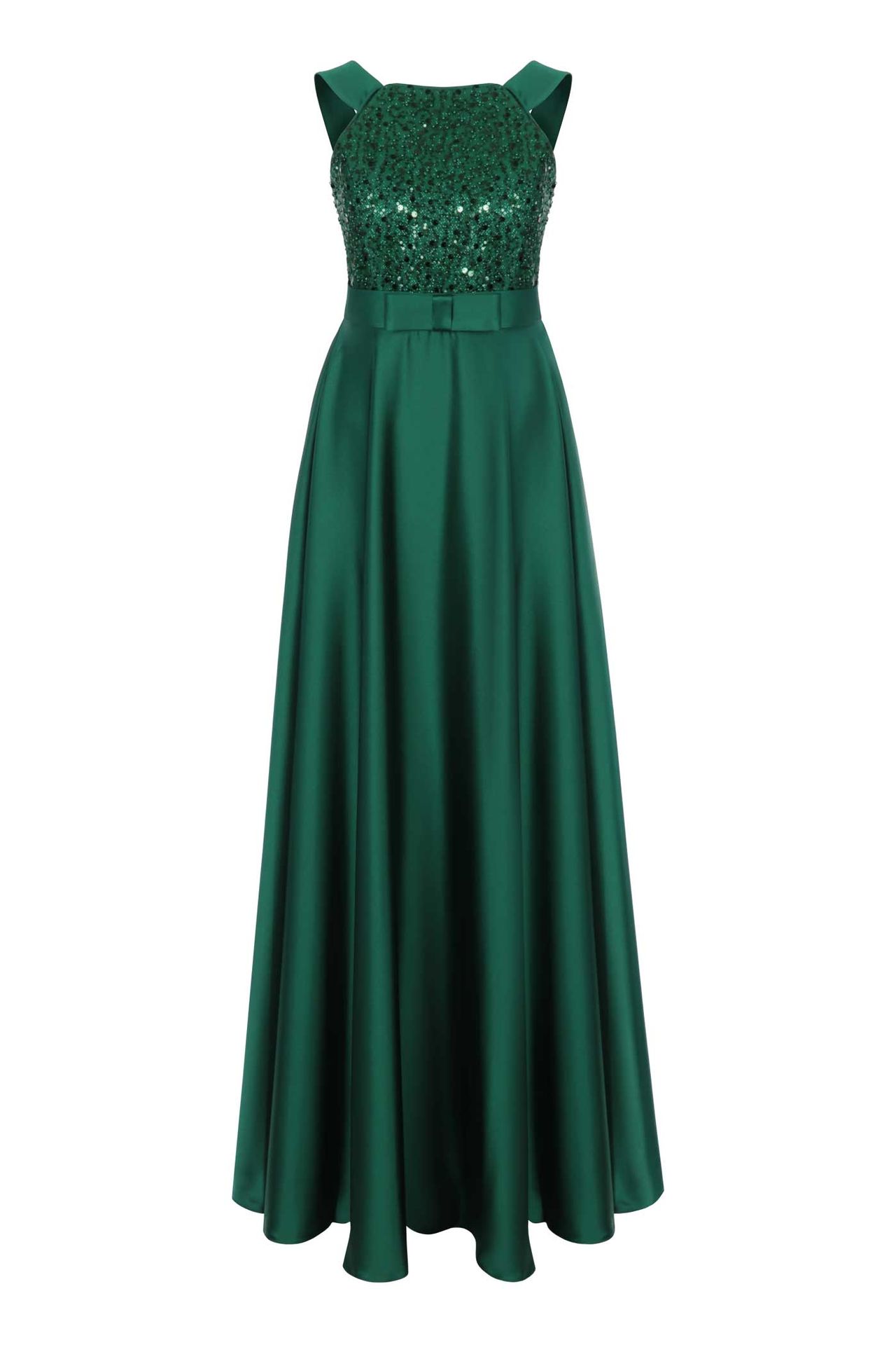 Satin-Kleid, lang