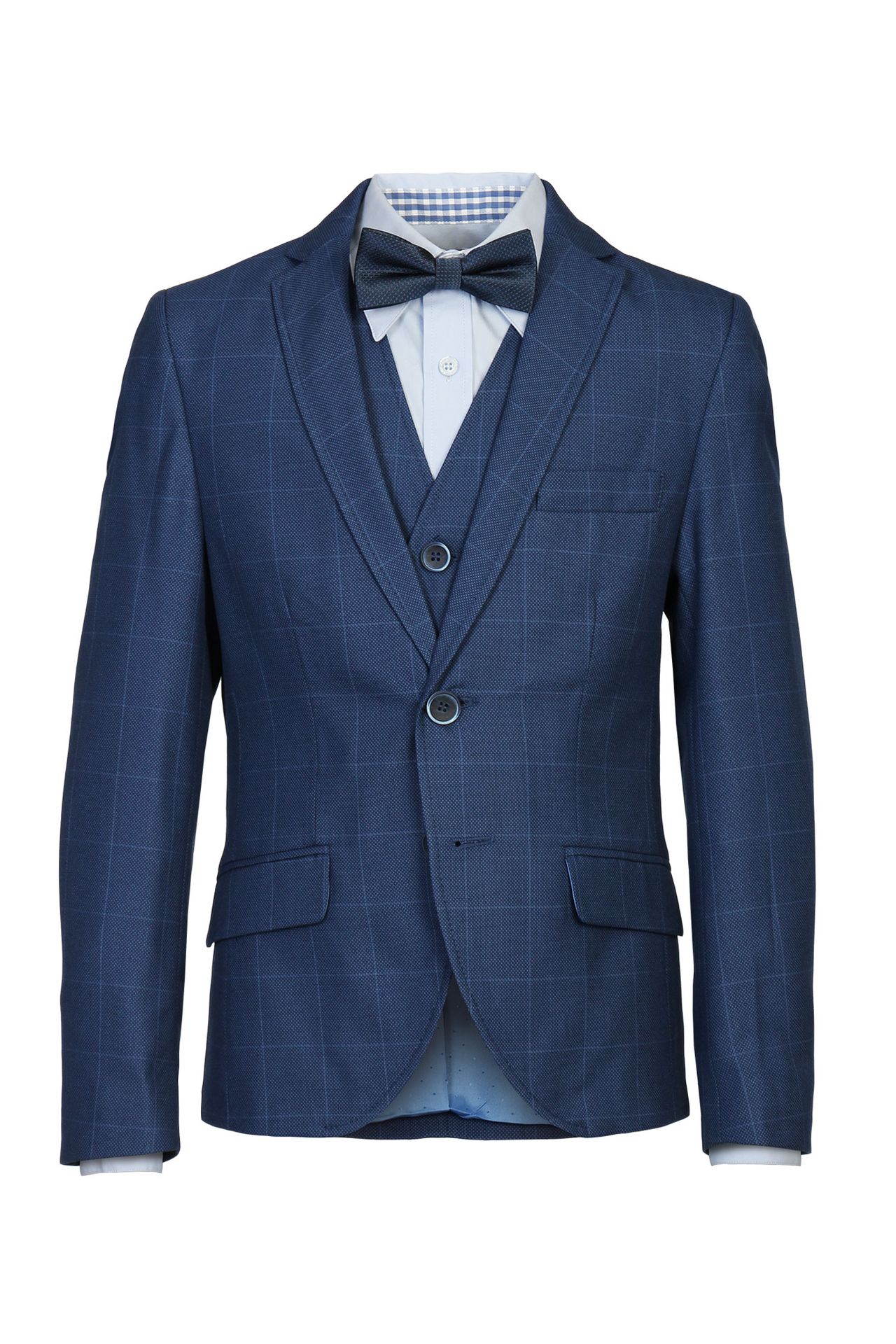 Boys-Karo-Blazer Slim-Fit