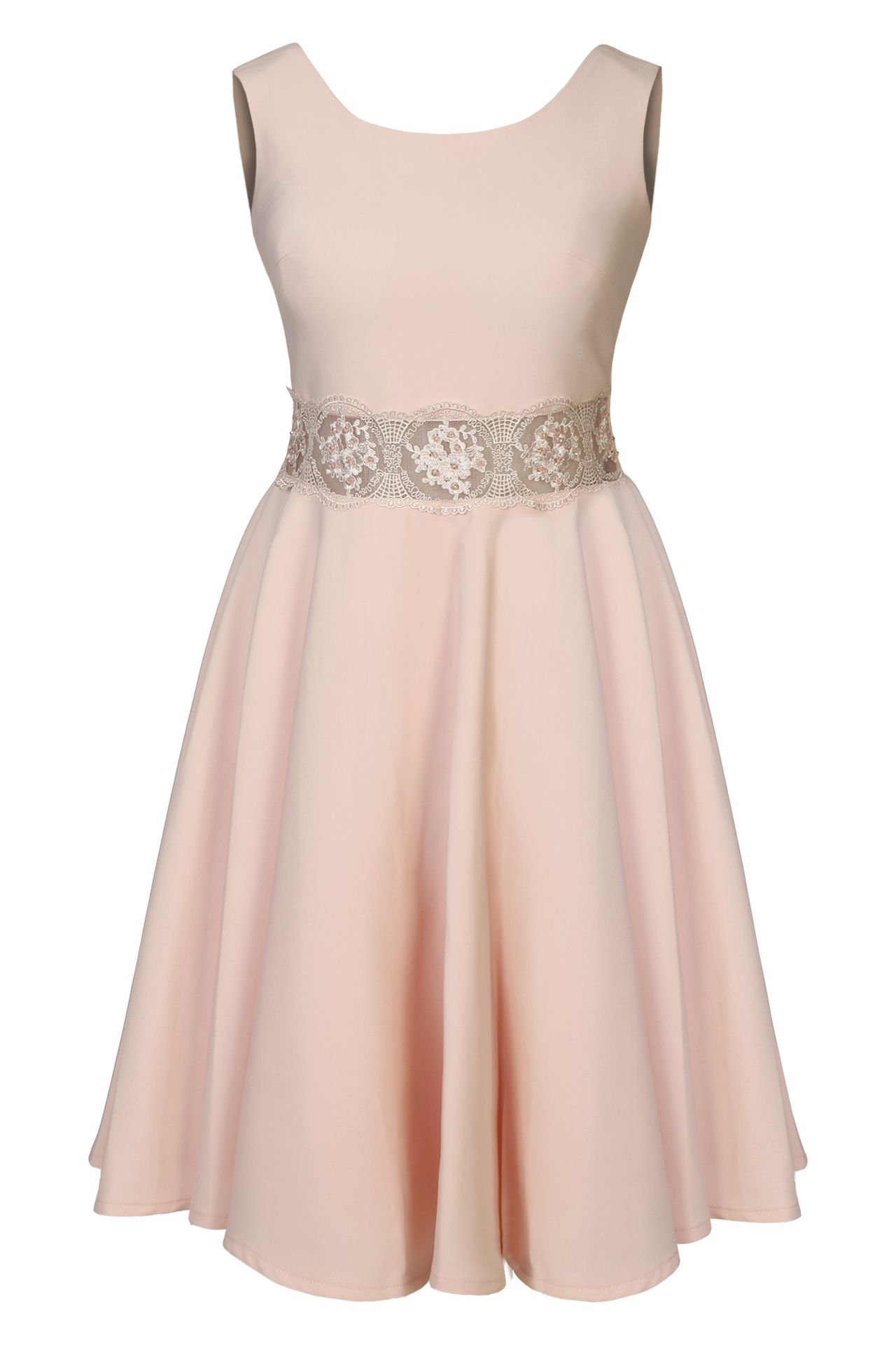 Girls-Krepp-Kleid mit Spitze