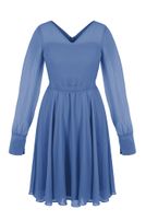 Chiffon Kleid Langarm