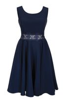 Girls-Krepp-Kleid mit Spitze