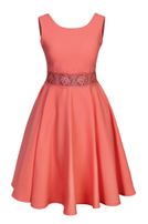 Girls-Krepp-Kleid mit Spitze